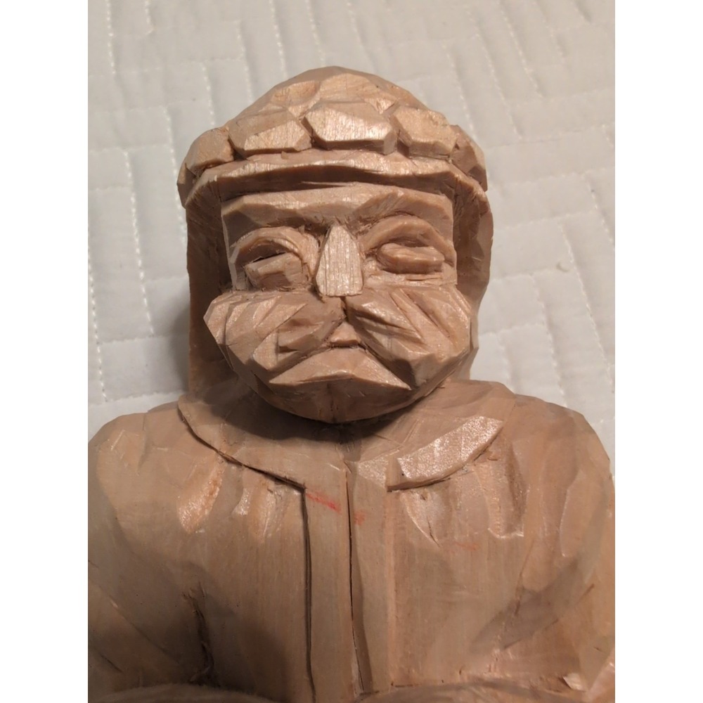 Hand Carved Nativity Wise Man‎ Figure 10" Basswood Woodcarving Folk Art